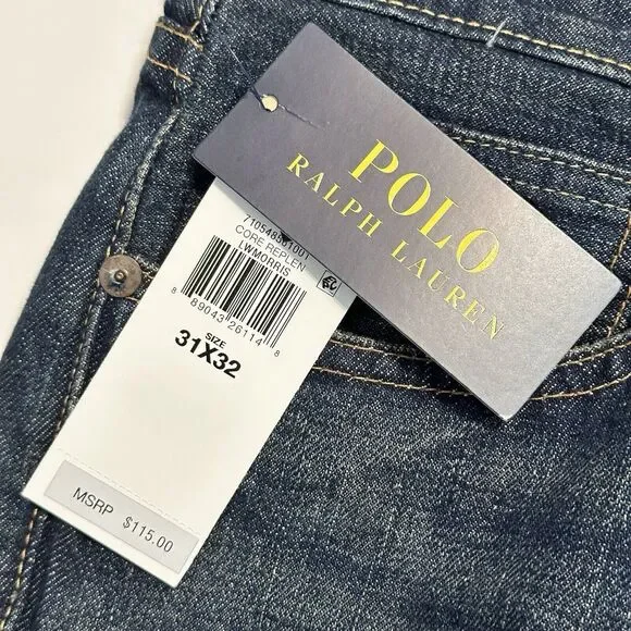 Polo Ralph Lauren The Hampton RelaxedStraight Fit Men’s Denim Blue 31 X 32 NWT